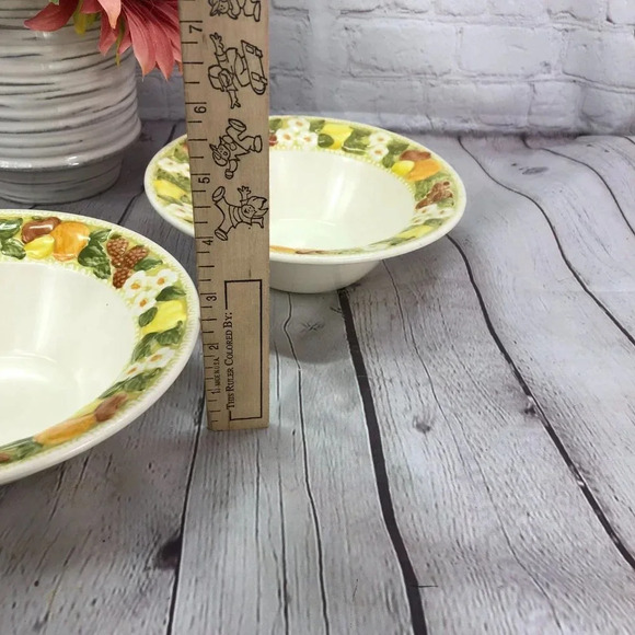 Rim Cereal Bowl Della Robbia by METLOX - POPPYTRAIL - VERNON set of 2 - Picture 4 of 5